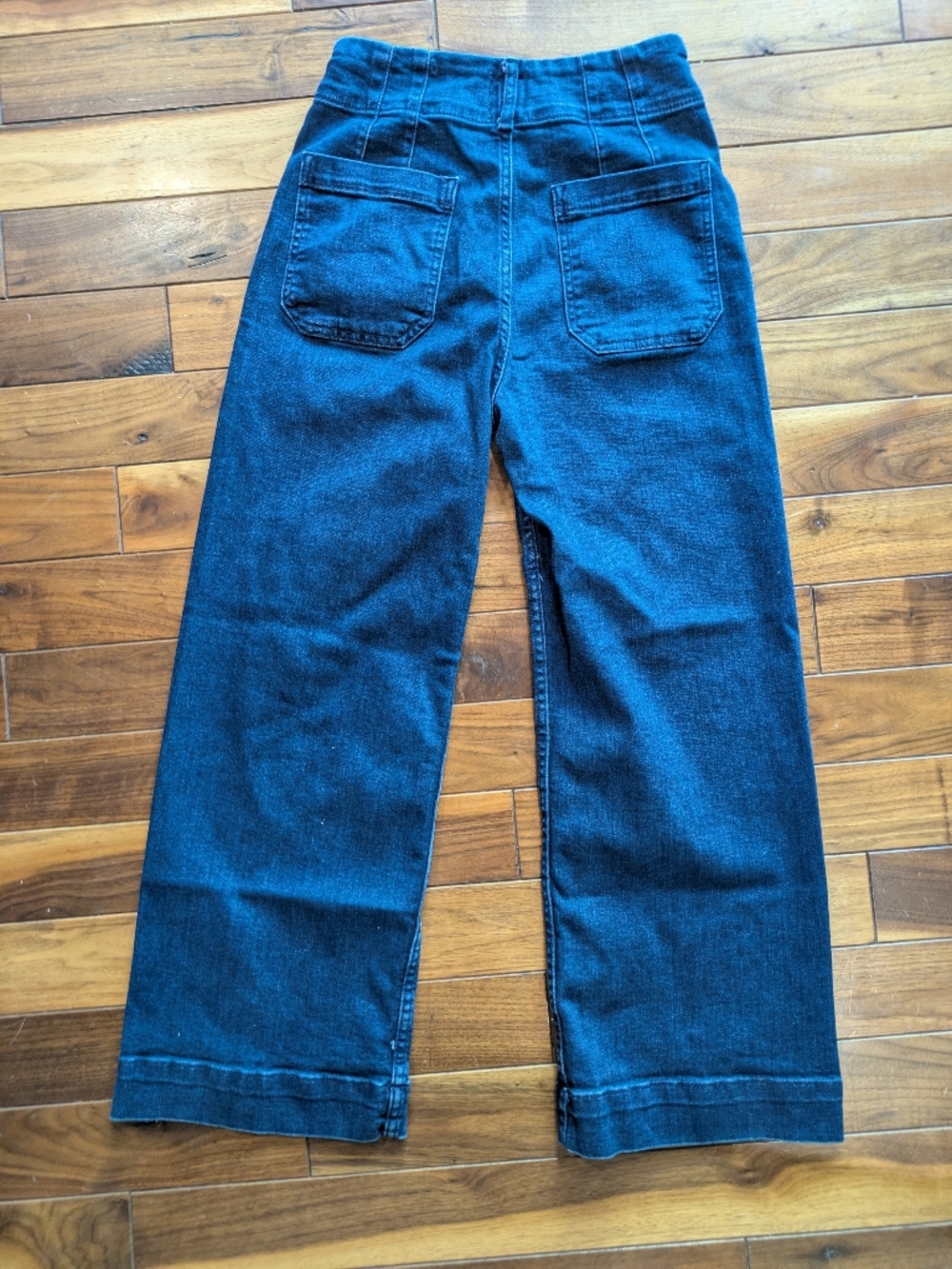 Maeve Wide-Leg High-Rise Jeans in Dark Blue - Picture 5 of 6